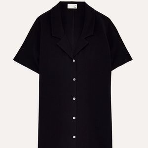 Aritzia Wilfred Free Black Button Down Dress